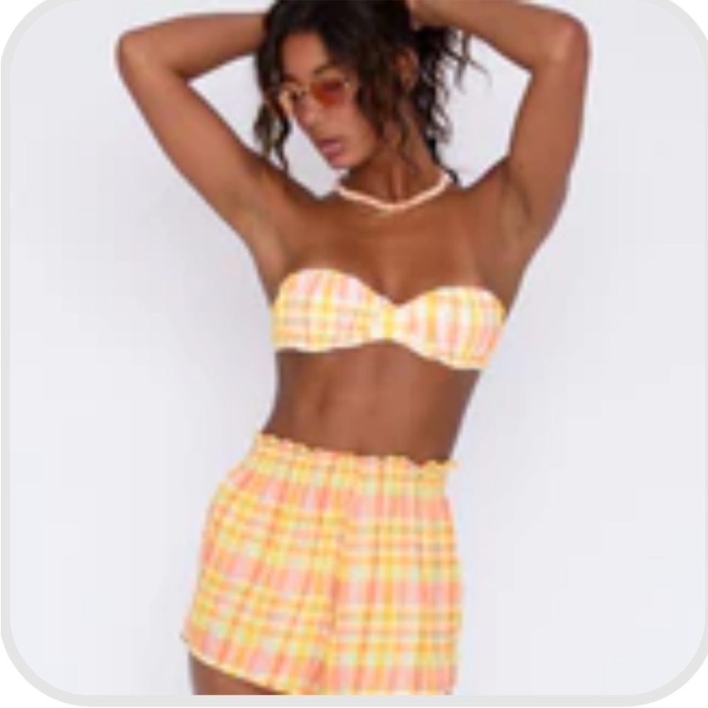 SKATIE Olivia Suva Short Orange Pink Plaid